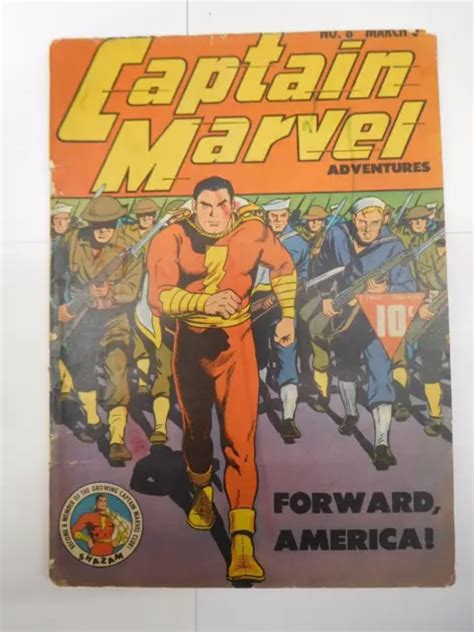 Captain Marvel Adventures 8 Fawcett 1942 Golden Age Comic Shazam