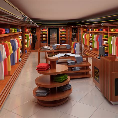 Clothing Store Interior For Men And Women Render Ready 3d Model