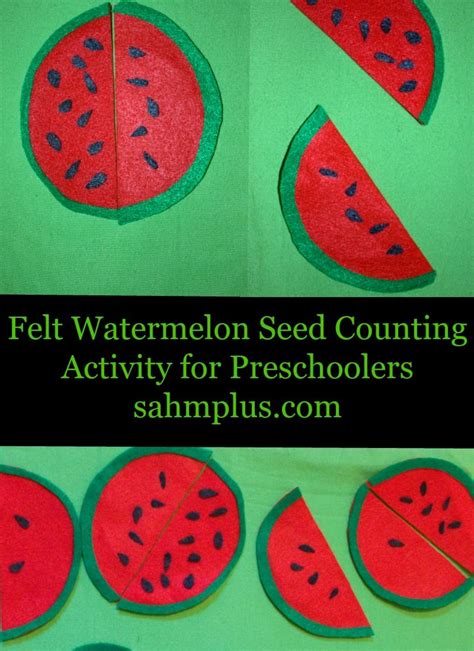 Felt Watermelon Seed Counting Activity For Preschoolers Sahm Plus