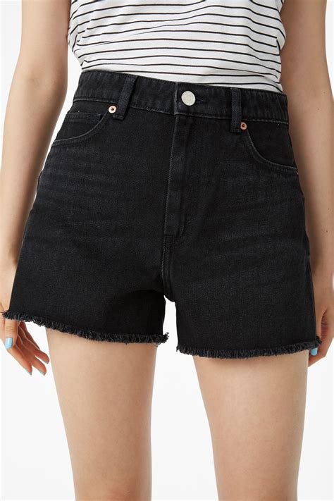 High Waist Denim Shorts Black Magic Trousers And Shorts Monki