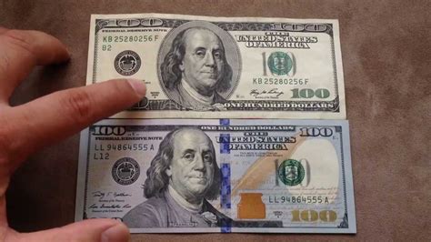Comparing The New 100 Us Dollar Oct 2013 With The Old 100 Bill