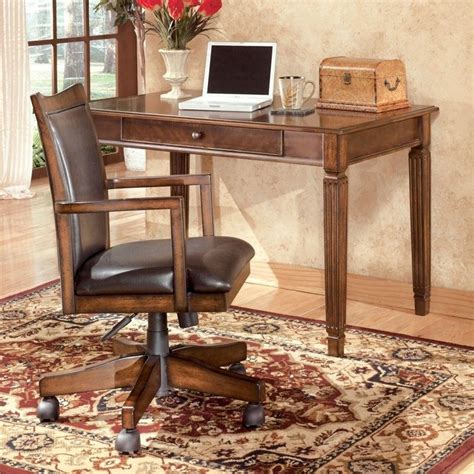 Ashley Furniture Hamlyn Small Office Leg Desk In Brown Cymax Business