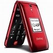 GreatCall Jitterbug Easy-to-Use Cell Phone for Seniors, Red - Walmart ...