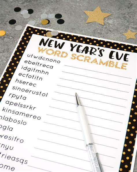 New Years Eve Word Scramble Printable Happiness Is Homemade