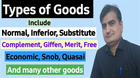 6 Types Of Goods In Economics With Examples Kinds Of Goods Goods