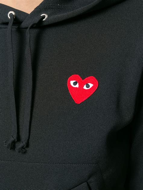 Comme Des Garçons Play Hoodie Con Parche De Corazón Farfetch