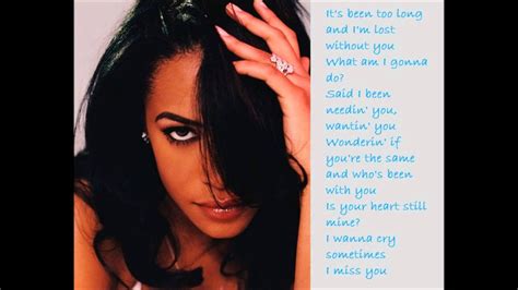I Miss You Aaliyah Lyrics Youtube