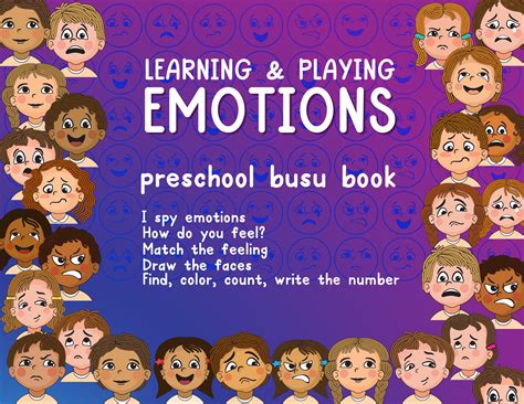 Feelings Clipart. Preschool Curriculum. Emotions Chart. Quiet Book