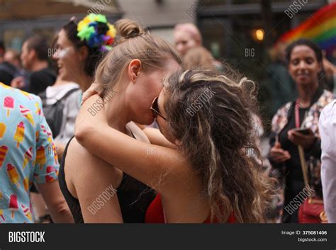 two girls kissing image and photo free trial bigstock