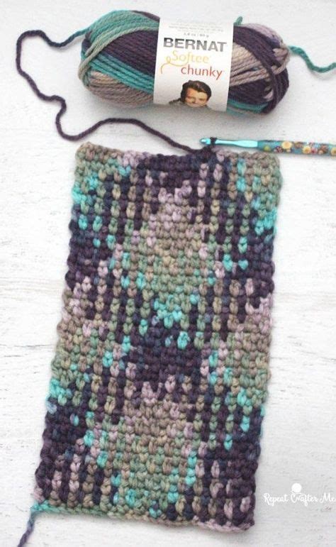 Crochet Planned Color Pooling Scarf Repeat Crafter Me