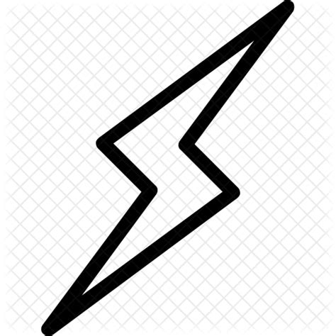 Thunder Icon Download In Line Style