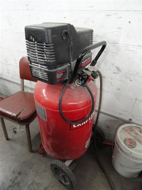 Lot 43 Craftsman 30 Gallon 6hp Gas Electric Air Compressor Wirebids