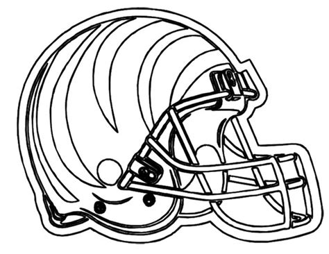 Football Helmet Cinncinnati Bengals Coloring Page Football Coloring