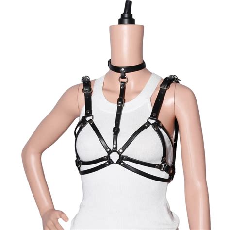 harness handcrafted body bondage bra chest caged waist belt straps harajuku gothic style