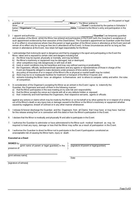 How To Write Up A Temporary Custody Agreement Templates Printable Free