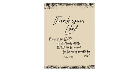 Thank You Lord With Psalms Bible Verse Postcard