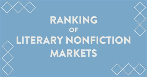 Ranking Of Literary Nonfiction Markets Bookfox