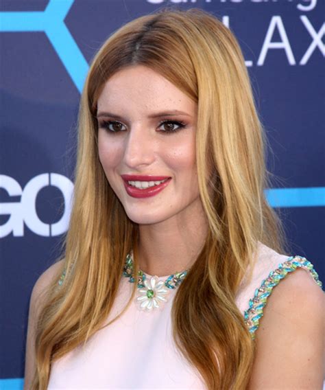 Bella Thorne Long Straight Casual Hairstyle Blonde Hair