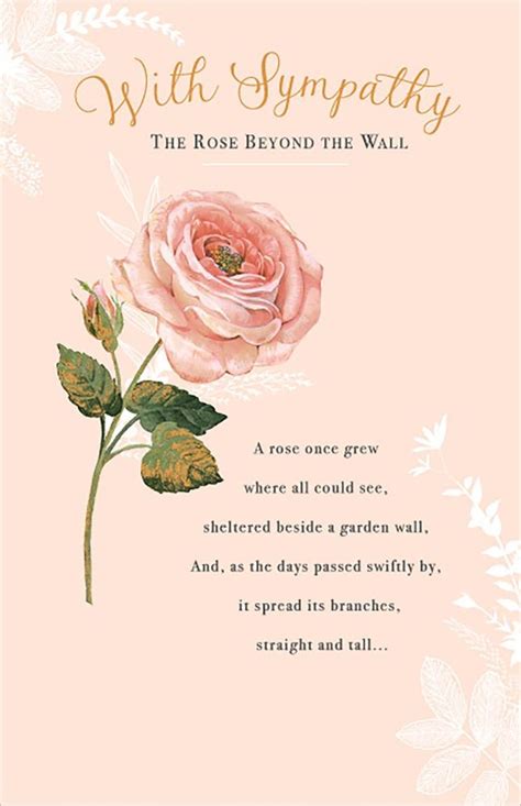 Sympathy Card Rose Beyond The Wall Highworth Emporium