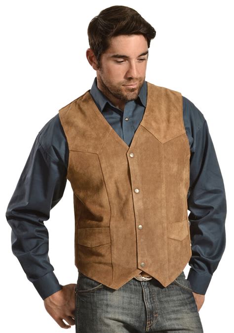 Liberty Wear Mens Suede Western Vest Country Outfitter