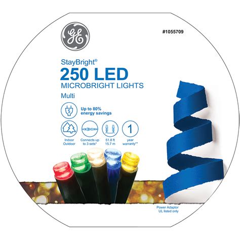 Ge Staybright Led Microbright Lights Ct Multi Holiday