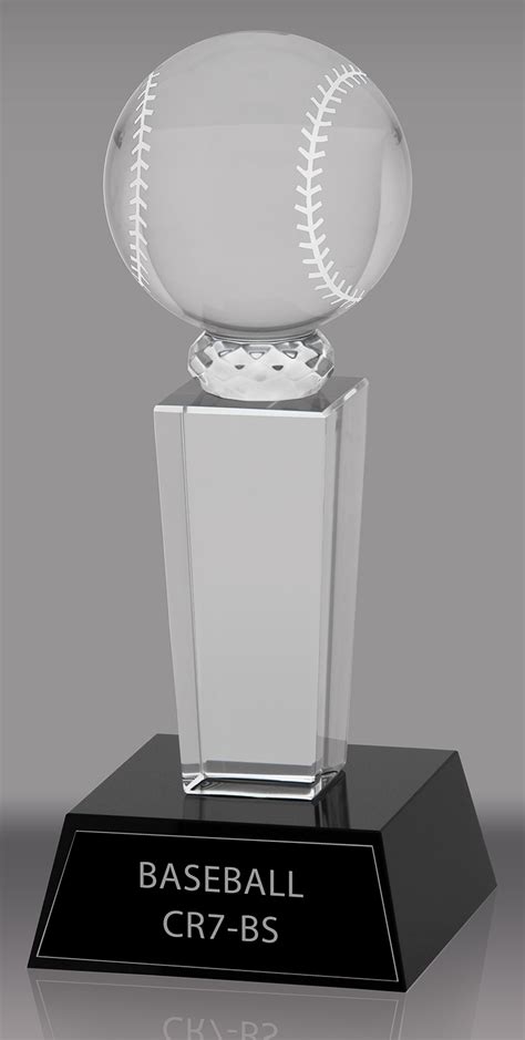 Crystal Baseball Award 7 Inch Trophy Depot