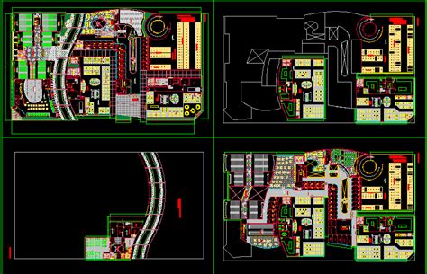 Shopping Mall Plan Elevation Section Dwg Shopping Complex Dwg Cadbull