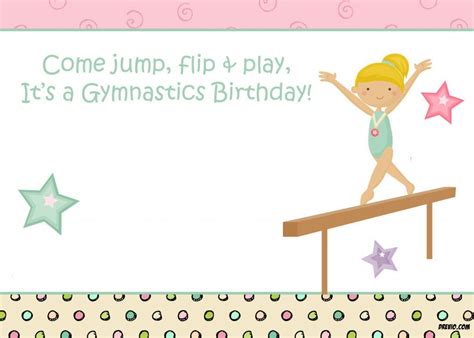 Free Gymnastic Printable Invitations
