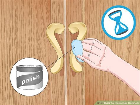 The vinegar should be able to clear up the grease without streaking it. How to Clean Oak Cabinets (with Pictures) - wikiHow