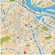 Amsterdam vector map | Order and download Amsterdam vector map