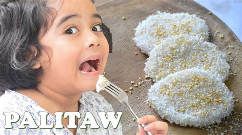 super easy palitaw or dila dila filipino flattened rice cake ang sarap grabe youtube