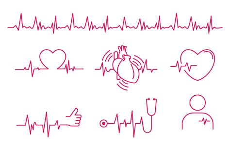 Heart Rhythm Line Vector 161576 Vector Art At Vecteezy