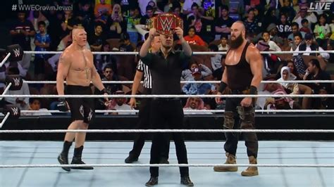 I will give them all here now and not chronological: Brock Lesnar VS Braun Strowman - WWE Crown Jewel 2018 ...