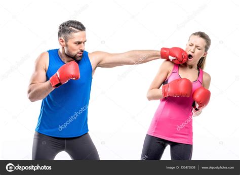 Man And Woman Boxing Stock Photo By ©andrewlobov 133475538