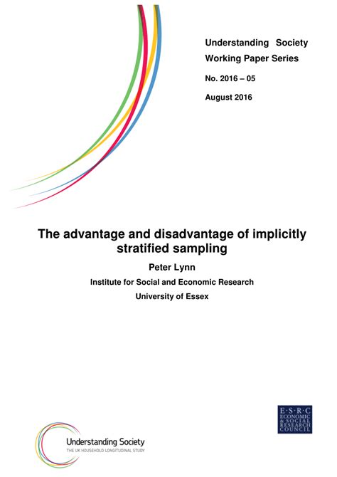 There are distinct advantages and disadvantages of using systematic sampling as a statistical sampling method when conducting research of a survey. (PDF) The advantage and disadvantage of implicitly ...