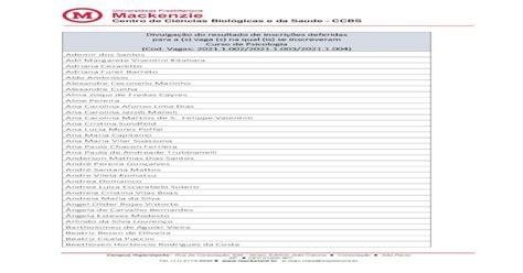 Ccbs Centro De Ciências Biológicas E Da Saúde