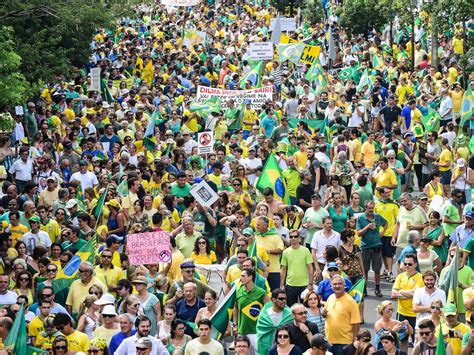 Porto Alegre Nearly A Million March To Oust Brazil S President