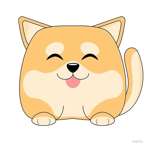 Cute Happy Dog Illustration Digital Art Vector Illustration Dog