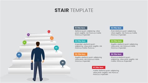 Stairs And Steps Slide Template For Powerpoint Slidebazaar