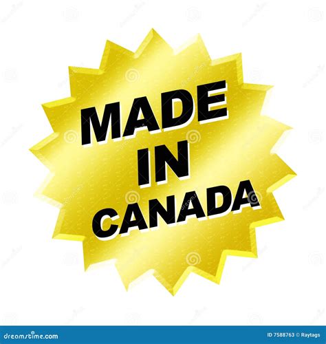 Made In Canada Sign Stock Illustration Illustration Of Disc 7588763
