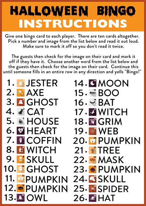 Free Printable Halloween Bingo Cards Catch My Party