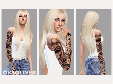 Female Tattoo By Oliveroks At Tsr Sims 4 Updates Sims 4 Piercings
