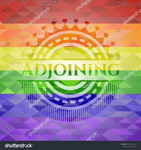 Adjoining Lgbt Colors Emblem Vector Royalty Free Stock Vector