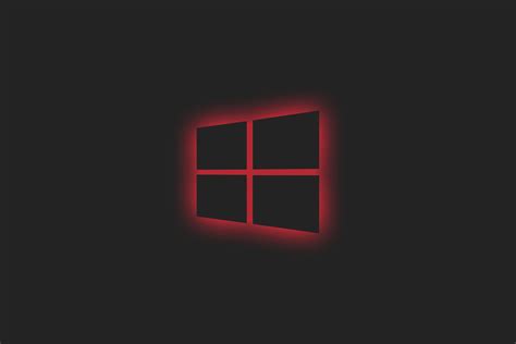 Windows 10 Logo Red Neon Wallpaper Hd Hi Tech 4k Wallpapers Images