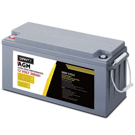 200ah Deep Cycle Battery 12v Agm Marine Sealed Power Portable Box