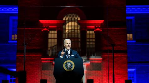 Biden Warns That American Values Are Under Assault By Trump Led Extremism The New York Times