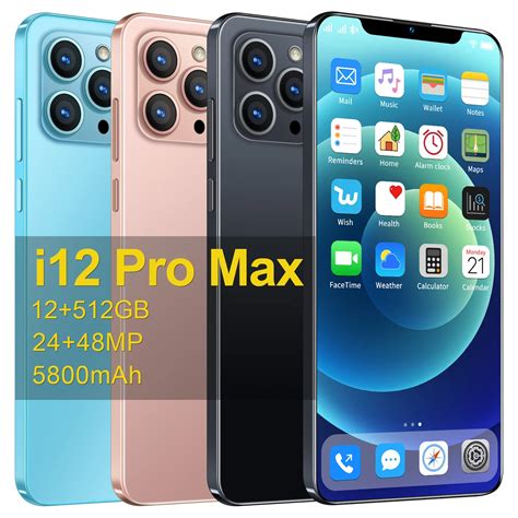 I12 Pro Max 5g Smartphone Uri 12gb512gb 67 Inch Telefoane Mobile 21mp