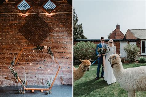 Curradine Barns Wedding Venue Decorated With Diy Decor Wooden Signs