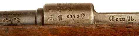 Deactivated Wwi German Mauser Gew98 With All Matching Numbers Axis