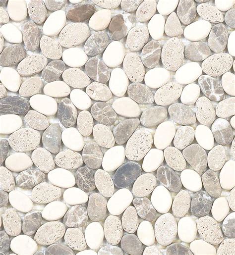 Each piece of the mosaic features a unique rock look with a honed finish perfect for shower floors. Bathroom: Very Beautiful For Bathroom With Pebble Tile ...